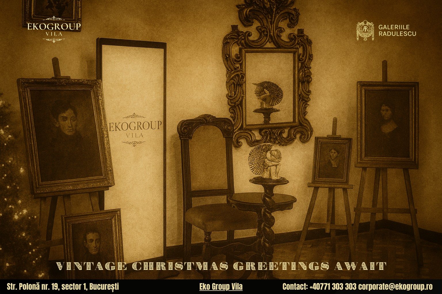 Urări de Crăciun din Epoca Interbelică, Redescoperite în Conceptul «Crăciunul anilor ’30» la Eko Group Vila